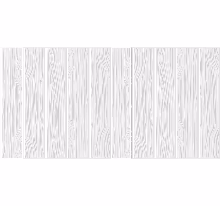Toile blanche fenêtre imitation parquet bois - TenStickers