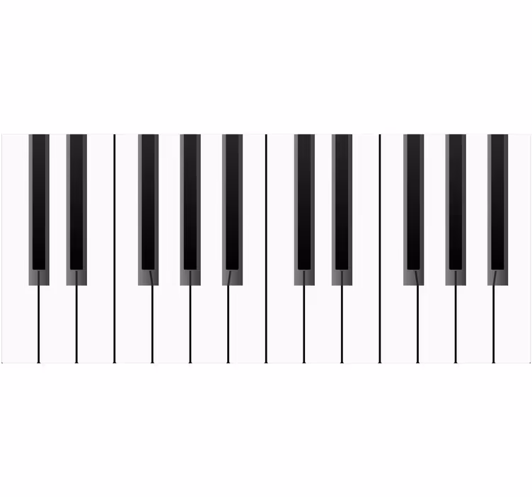Toile blanche fenêtre piano géant - TenStickers