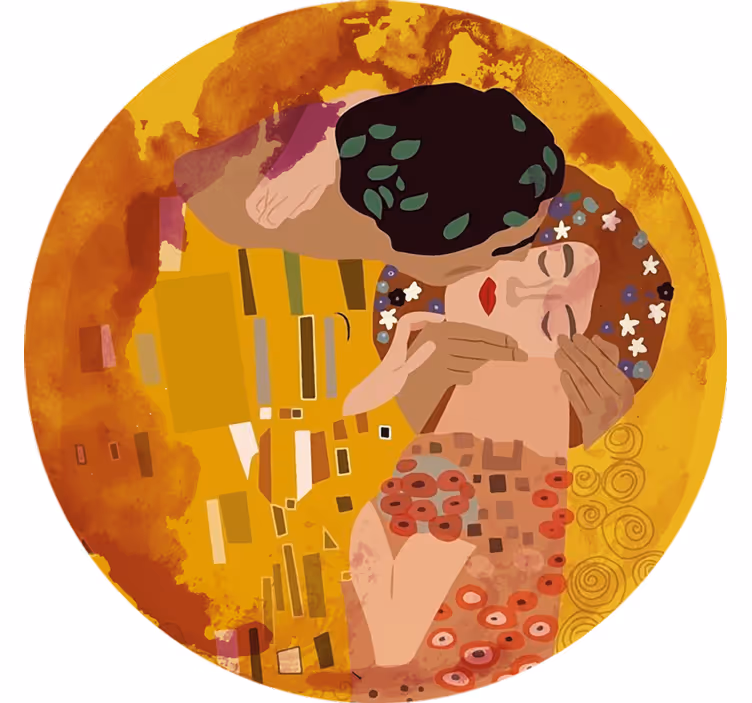 Toile fenêtre chambre le baiser de klimt - TenStickers