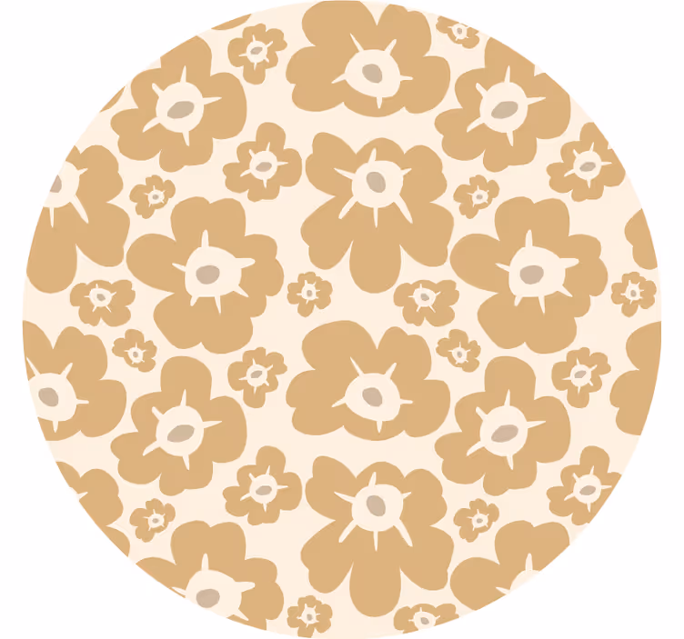 Toile fenêtre chambre coquelicots beiges - TenStickers