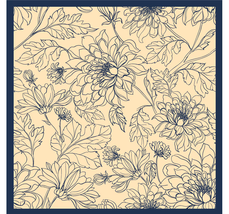 Toile fenêtre chambre motif pivoine varié - TenStickers