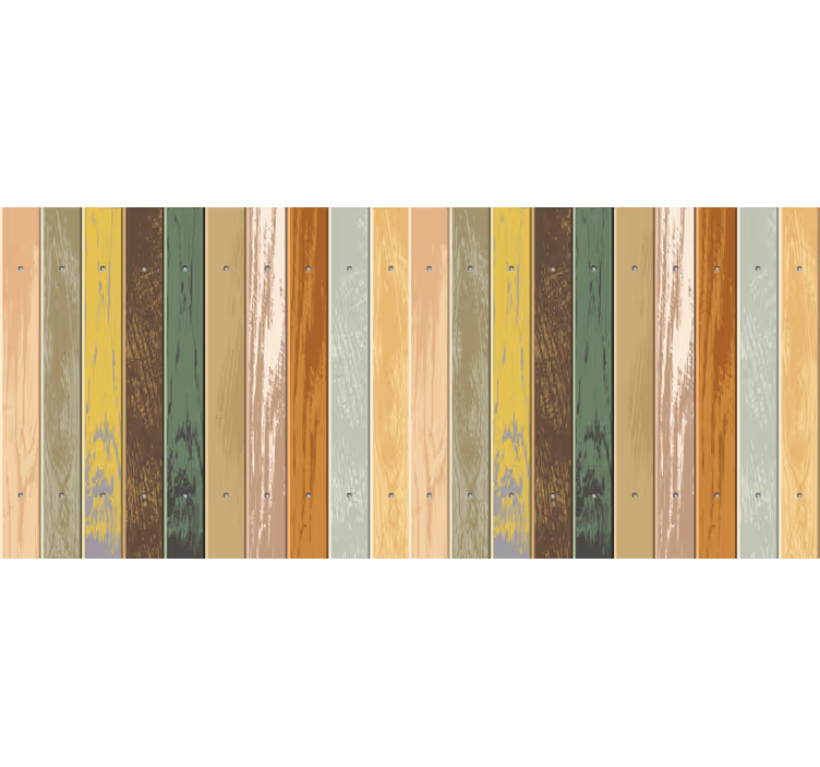 Toile fenêtre chambre bois coloré dégradé - TenStickers