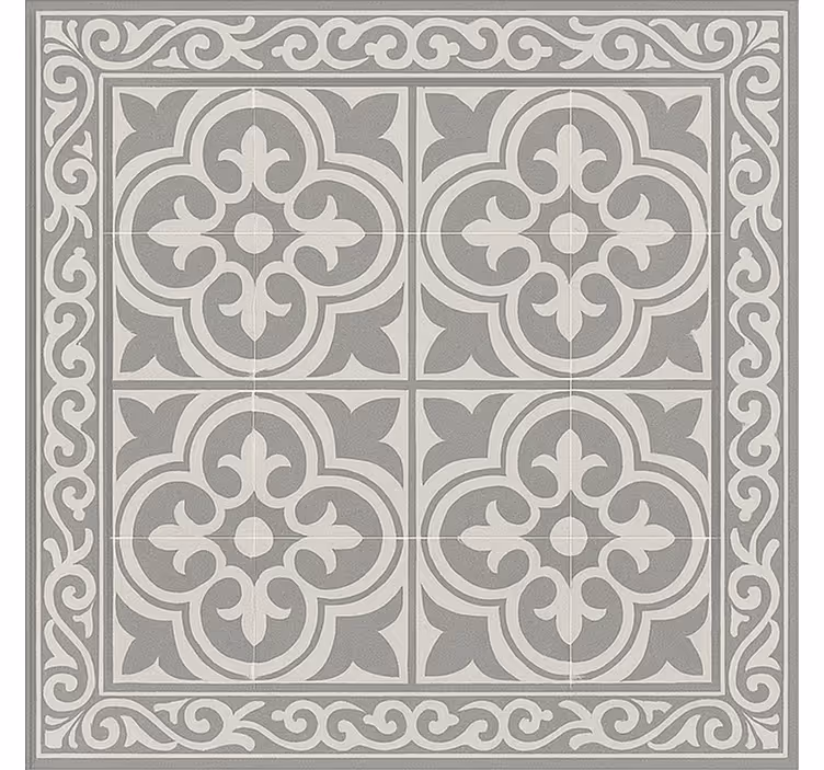 Toile fenêtre chambre carrelage gris élégant - TenStickers