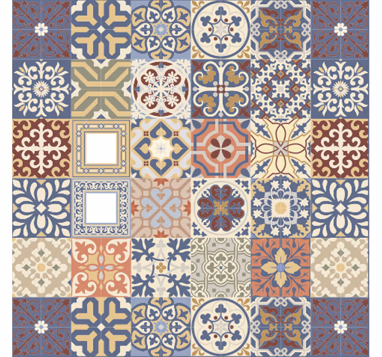 Toile fenêtre chambre motif portugais simple - TenStickers