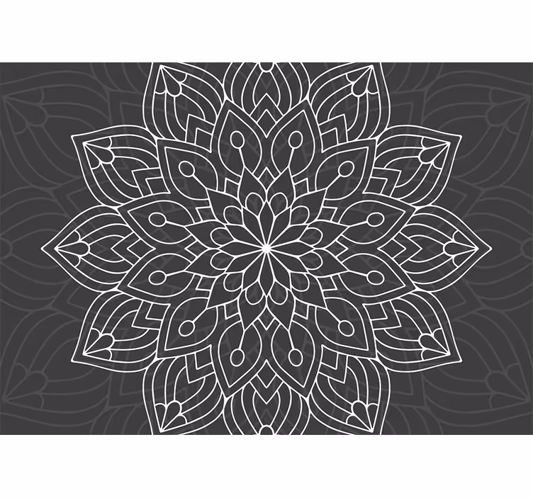 Toile fenêtre chambre motif fin unique - TenStickers
