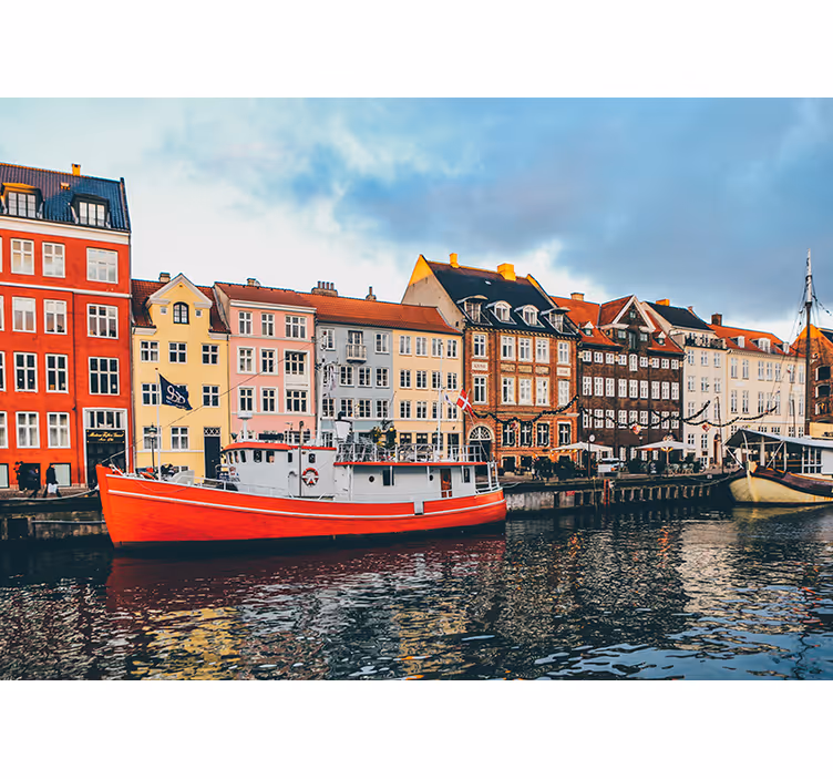 Toile fenêtre chambre nyhavn beau et coloré - TenStickers