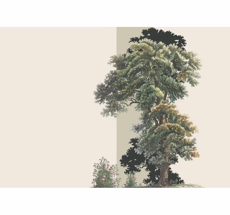 Toile fenêtre chambre design arbre esthétique - TenStickers