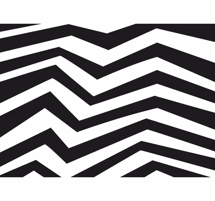 Toile fenêtre chambre motif zig zag - TenStickers