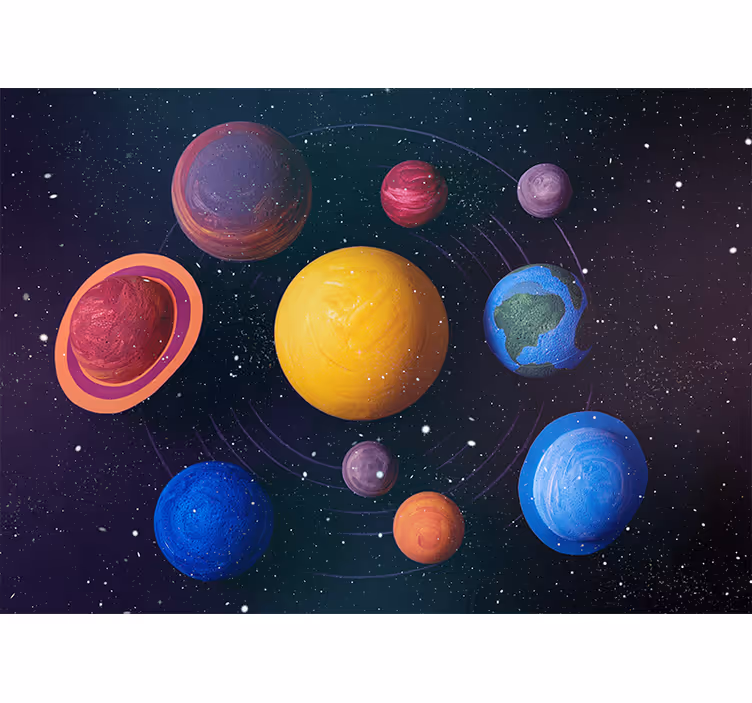 Toile fenêtre chambre potentiels des exoplanètes - TenStickers