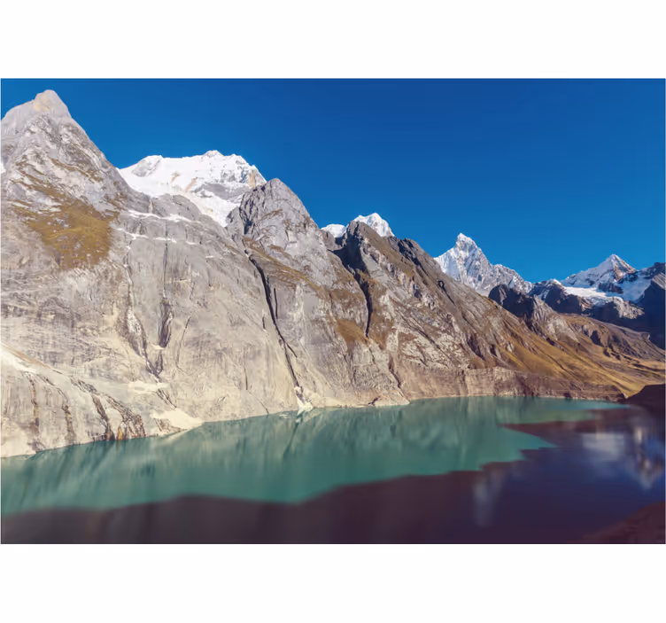 Toile fenêtre chambre lac péruvien - TenStickers