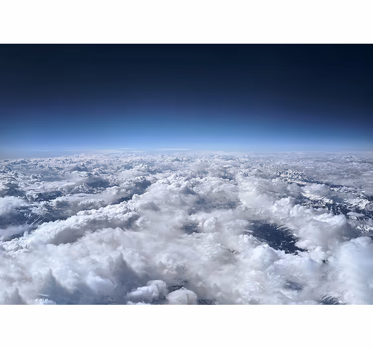 Toile fenêtre chambre vue sur la terre - TenStickers