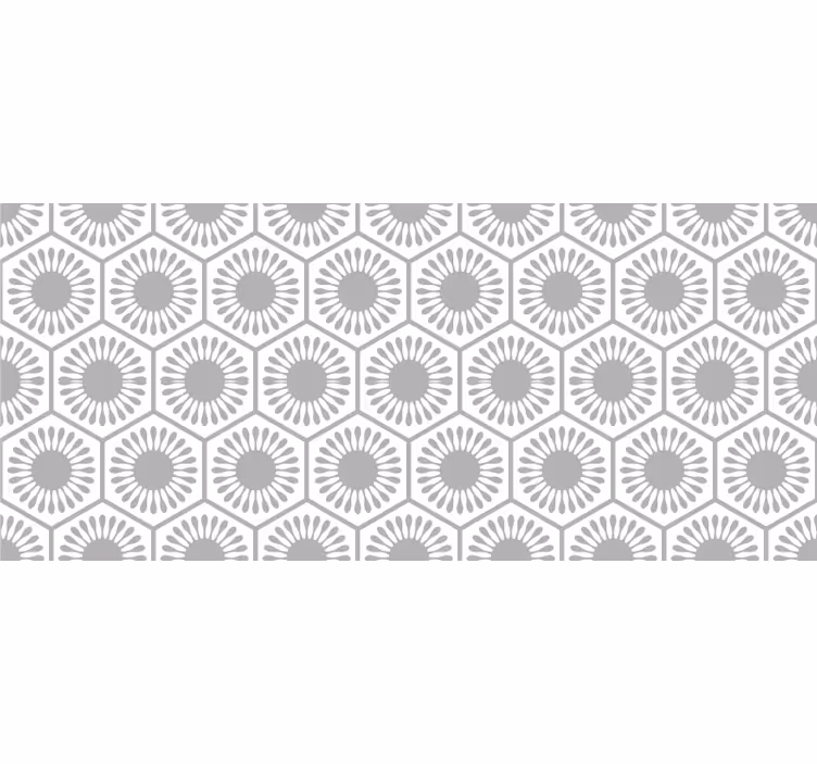 Toile fenêtre gris fleurs grises et blanches - TenStickers