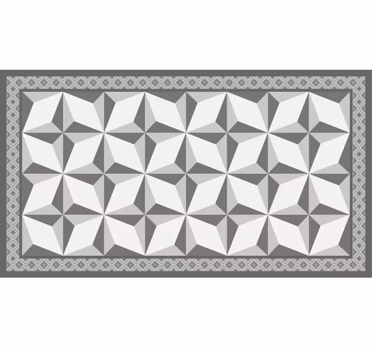 Toile fenêtre gris motif géométrique margot - TenStickers