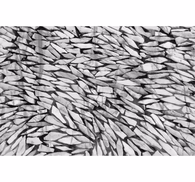 Toile fenêtre gris pierres marbrées - TenStickers
