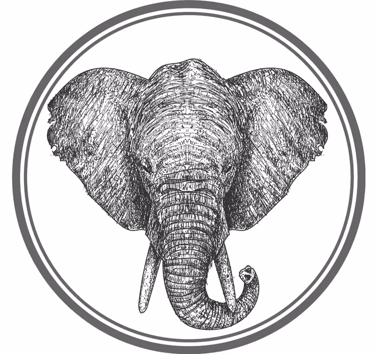 Toile fenêtre gris éléphant gris - TenStickers