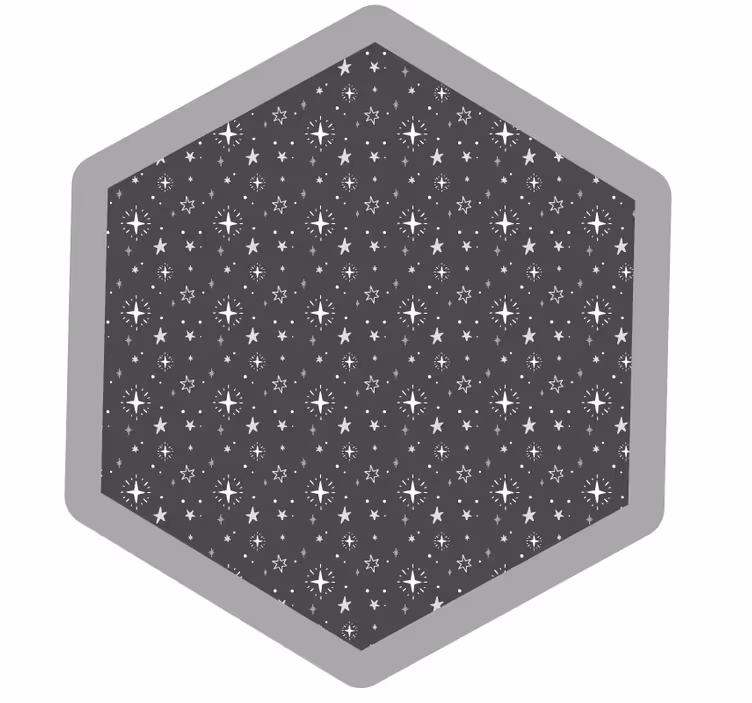 Toile fenêtre gris étoiles d'enfants grises lavées - TenStickers