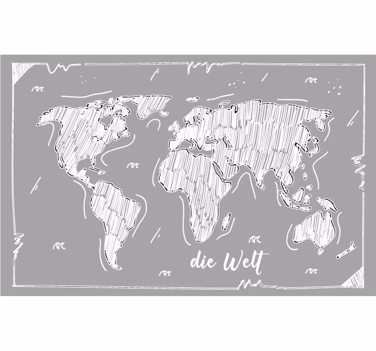 Toile fenêtre gris style dessiné à la main gris clair - TenStickers