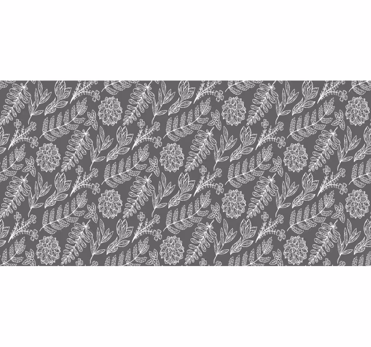Toile fenêtre gris motif jardin provincial français - TenStickers