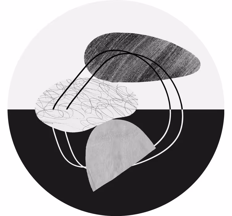 Toile fenêtre gris abstraction pierre noir et blanc - TenStickers