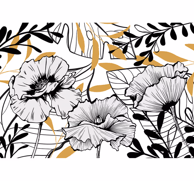 Toile fenêtre chambre style glamour floral romantique - TenStickers