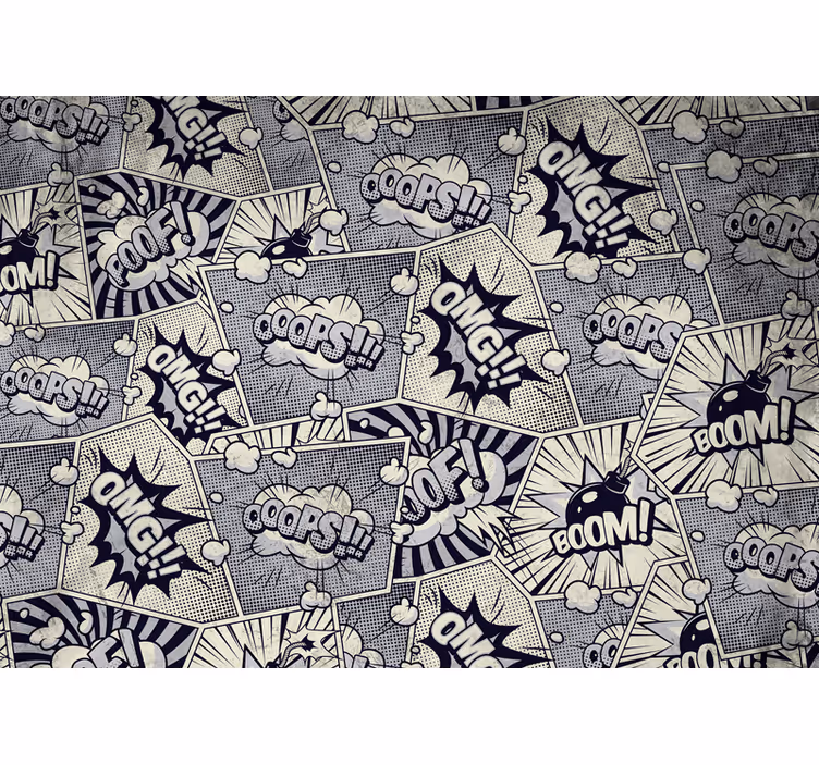 Toile fenêtre chambre designs pop art comics - TenStickers