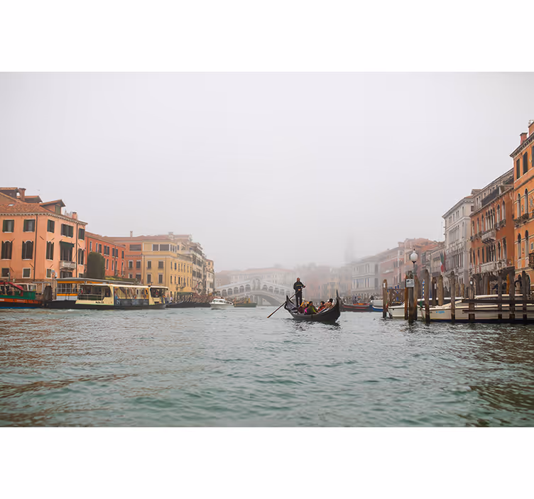 Toile fenêtre salon canaux magnifiques de venise - TenStickers