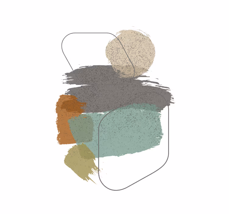 Toile fenêtre salon taches de couleur - TenStickers