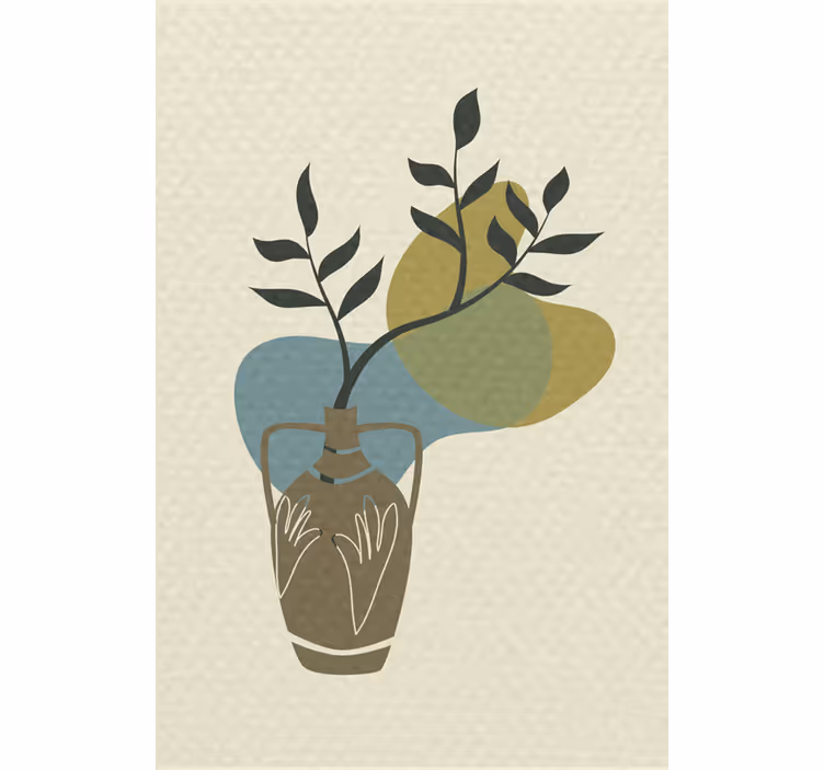 Toile fenêtre salon nature minimaliste japandi - TenStickers
