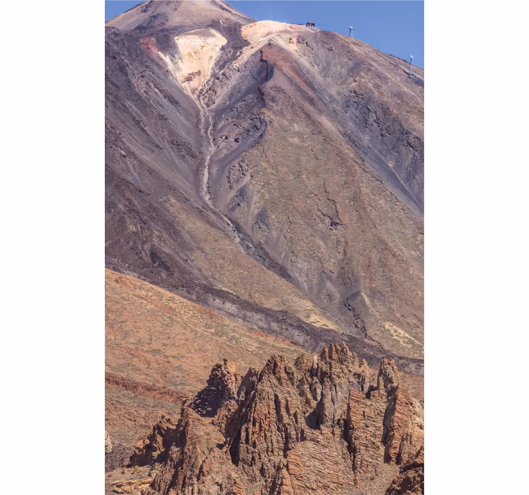 Toile fenêtre salon vues sur le teide - TenStickers