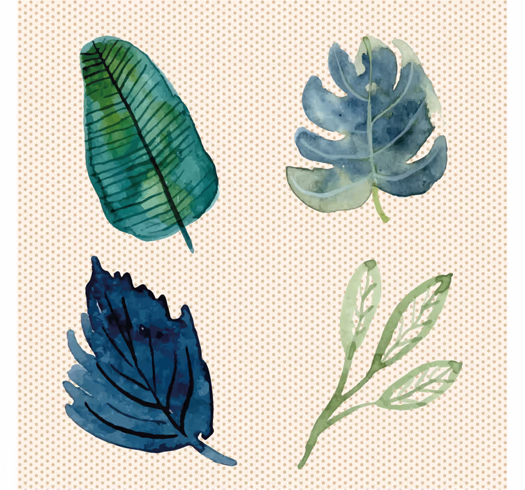 Toile fenêtre salon feuilles tropicales - TenStickers