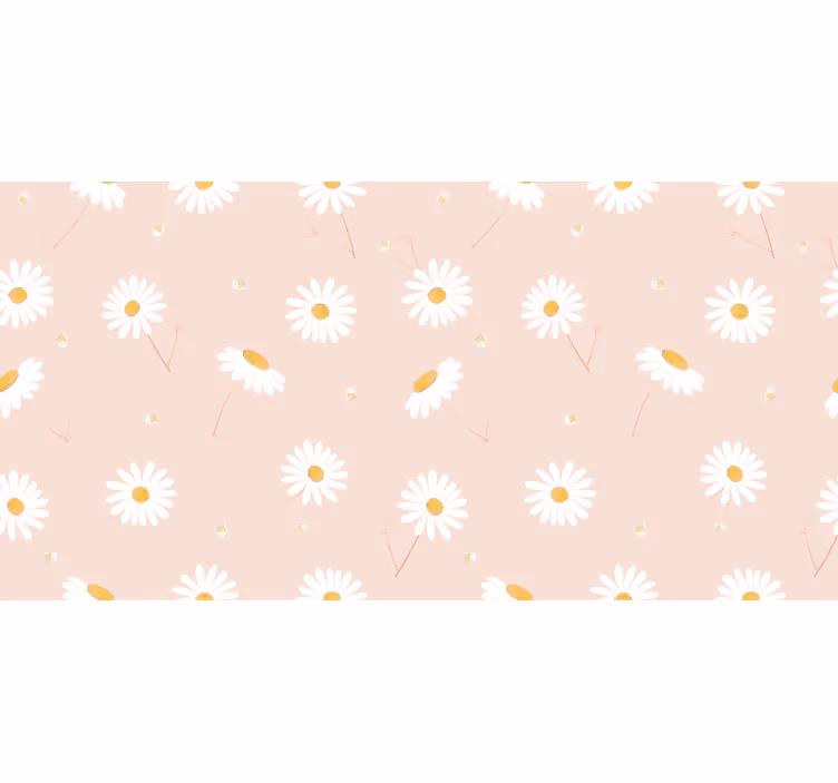 Toile fenêtre chambre fleurs marguerites nordiques - TenStickers