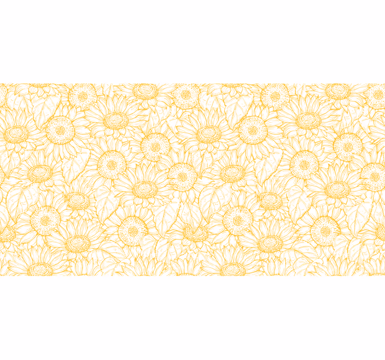 Toile fenêtre chambre motif tournesols - TenStickers