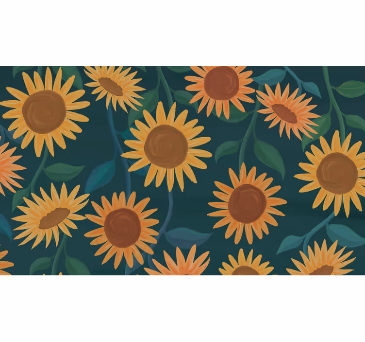 Toile fenêtre chambre plantes de tournesols - TenStickers