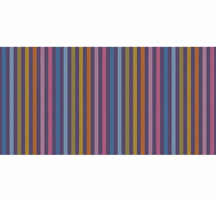 Toile fenêtre chambre rayures arc-en-ciel - TenStickers