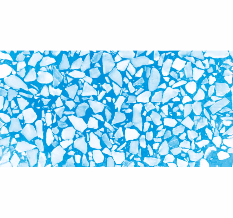 Toile fenêtre chambre terrazzo aquarelle bleue - TenStickers