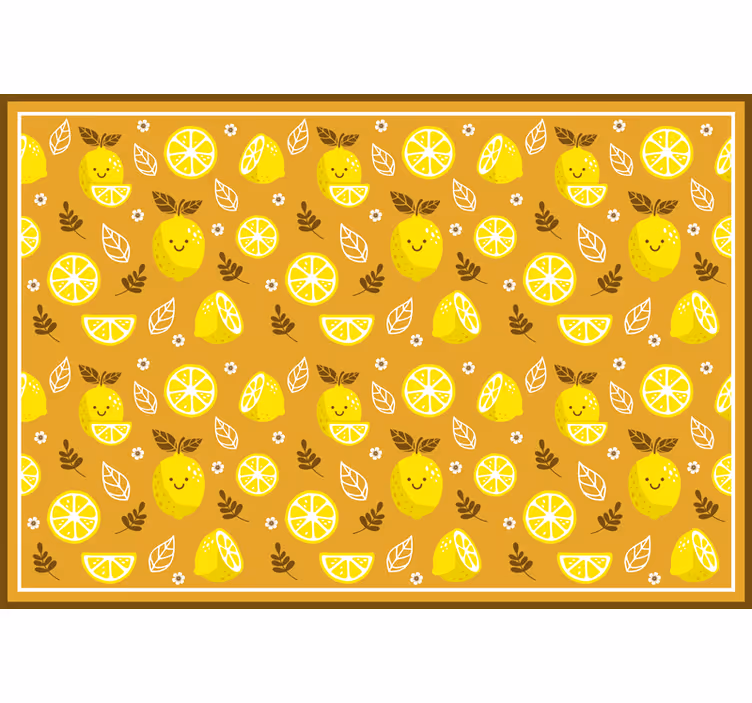 Toile fenêtre chambre cadre de citrons souriants - TenStickers