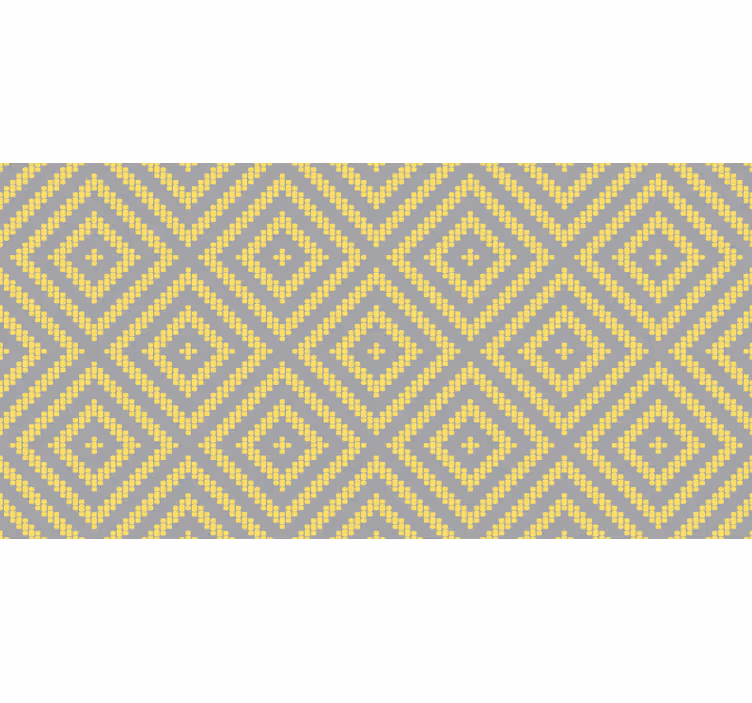 Toile fenêtre chambre motif losanges pantone - TenStickers