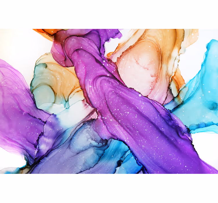 Toile fenêtre chambre mélange de couleurs abstraites - TenStickers