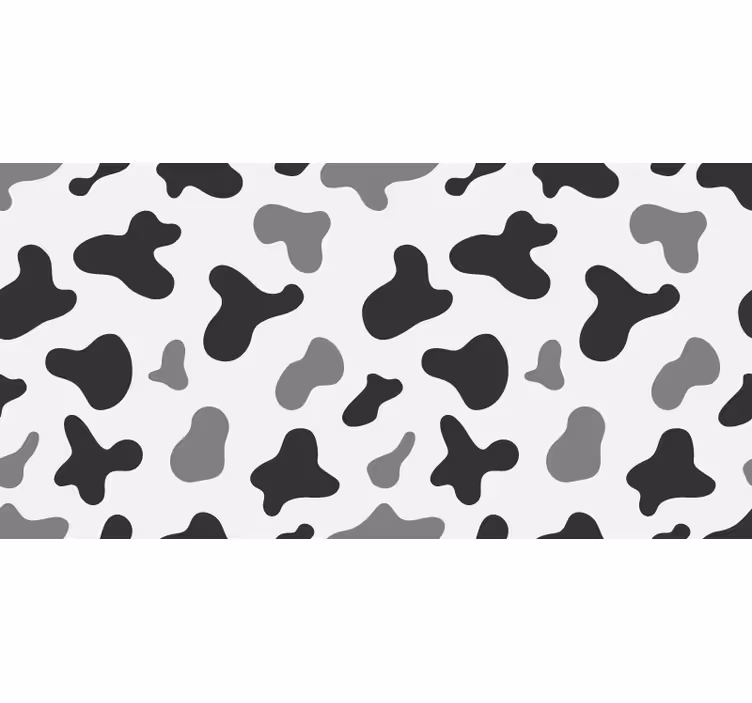 Toile fenêtre chambre taches de vache grises - TenStickers