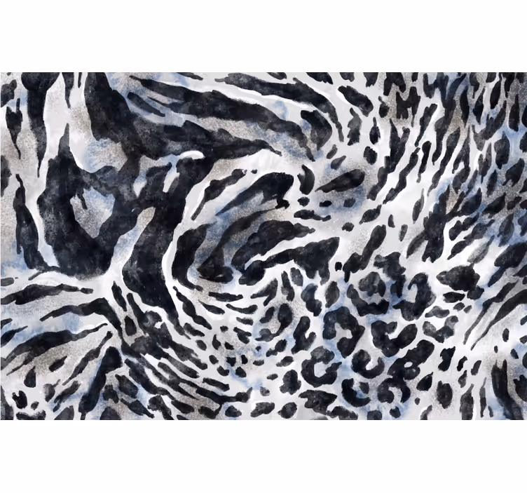 Toile fenêtre chambre zèbre gris aquarelle - TenStickers