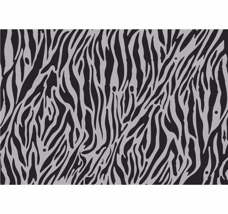 Toile fenêtre chambre zèbre gris - TenStickers