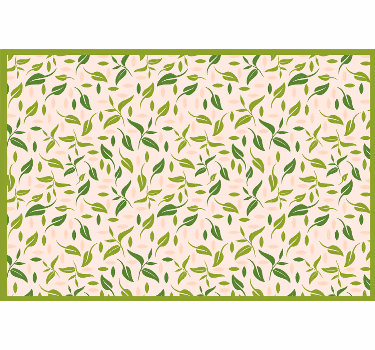 Toile fenêtre chambre motif feuilles nordiques - TenStickers