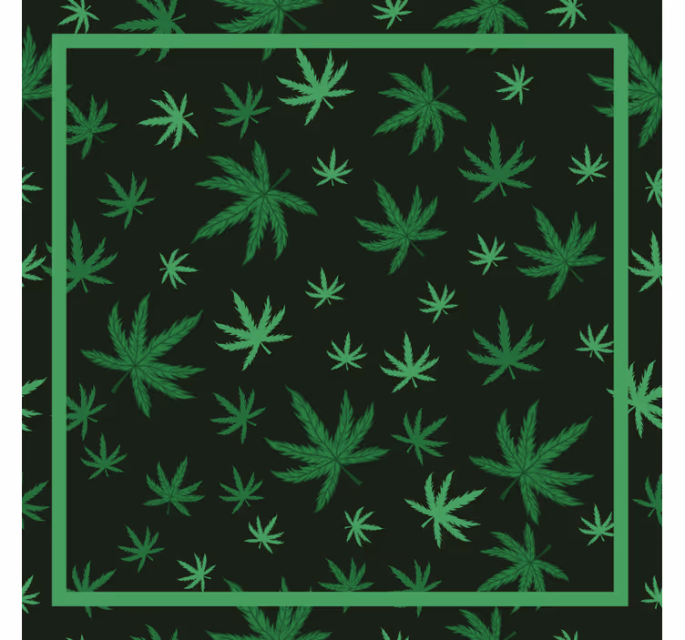 Toile fenêtre chambre feuille de marijuana - TenStickers