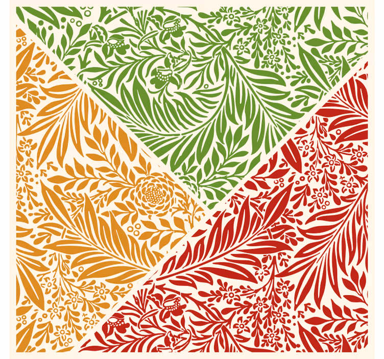 Toile fenêtre chambre trio de feuilles d'automne - TenStickers
