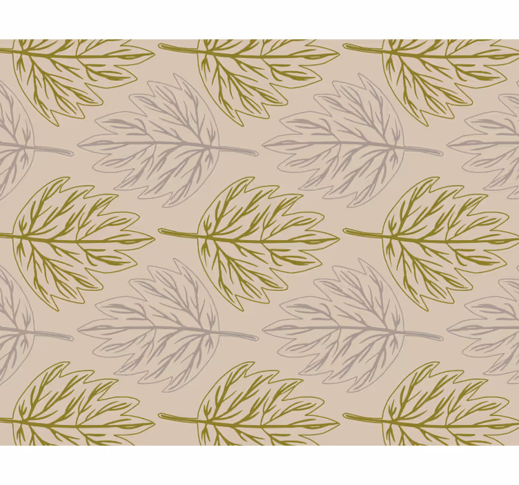 Toile fenêtre chambre feuilles vertes et grises - TenStickers