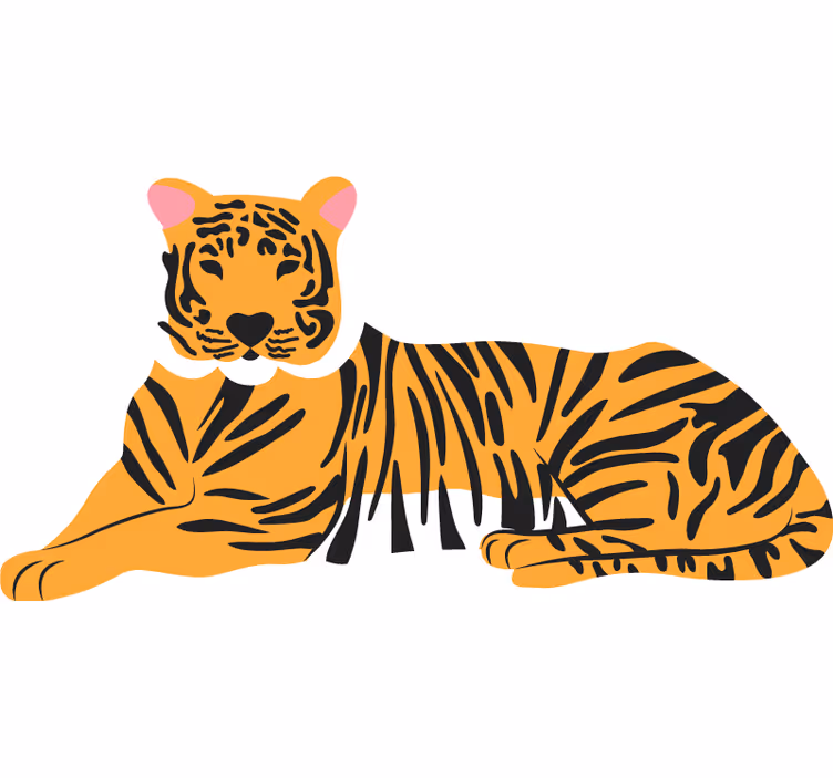 Toile fenêtre chambre peau de tigre - TenStickers
