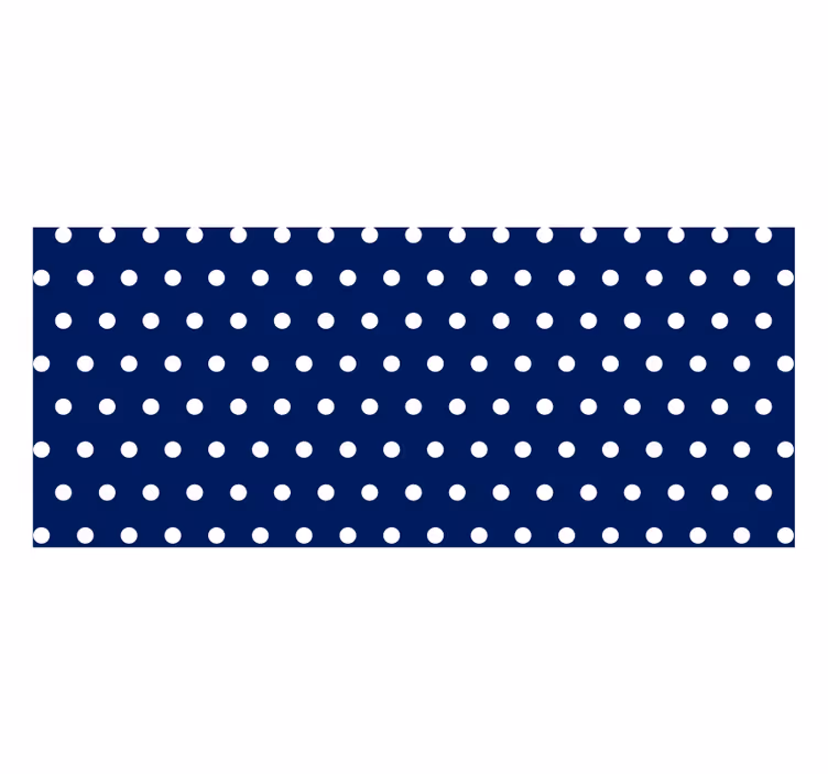 Toile fenêtre chambre pois blancs - TenStickers