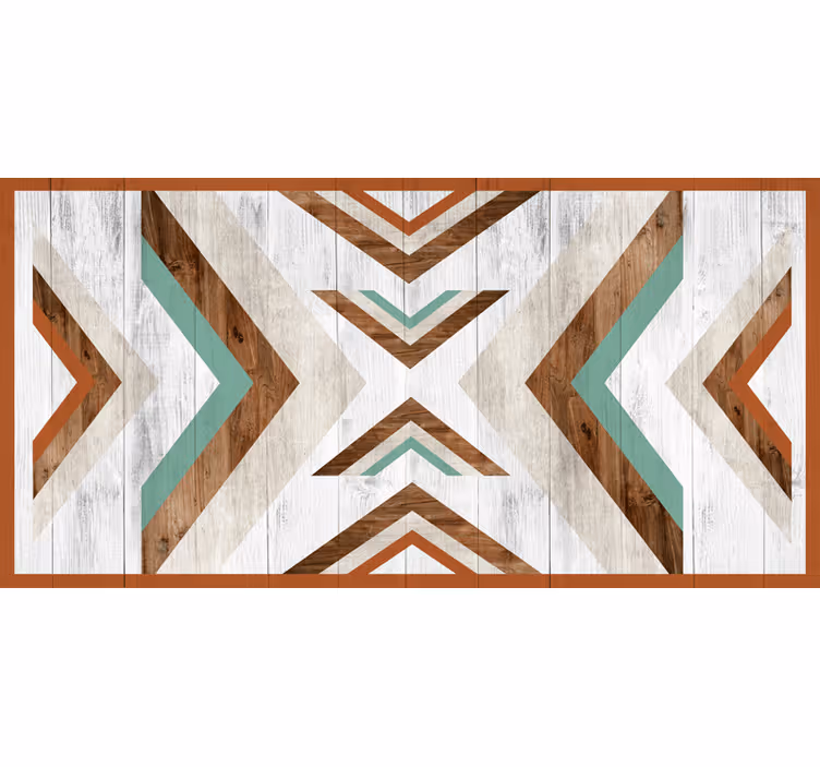 Toile fenêtre chambre bois boho azteque - TenStickers