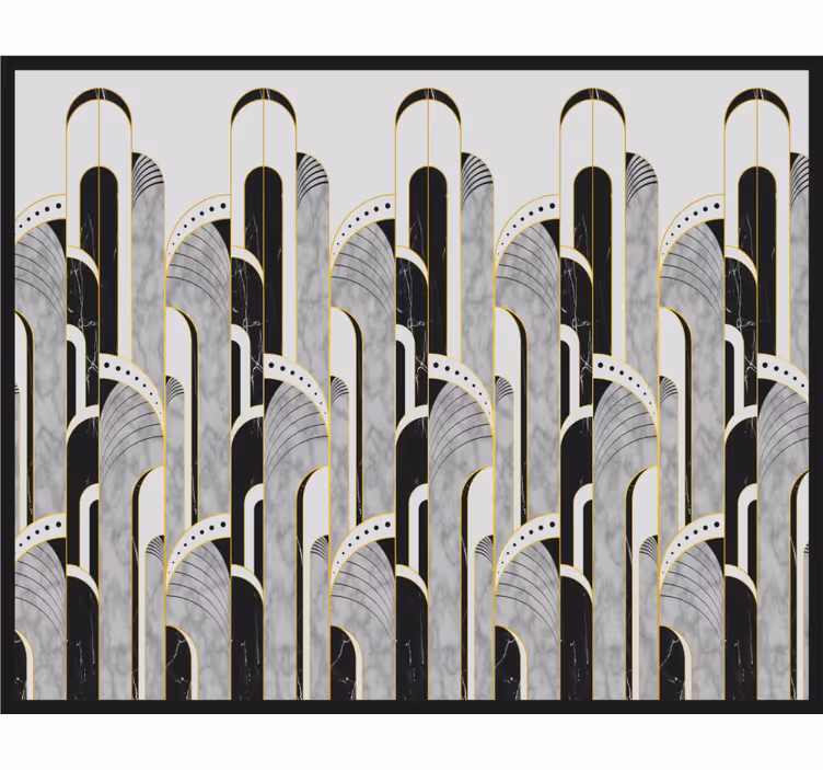 Toile fenêtre chambre gris noir - TenStickers