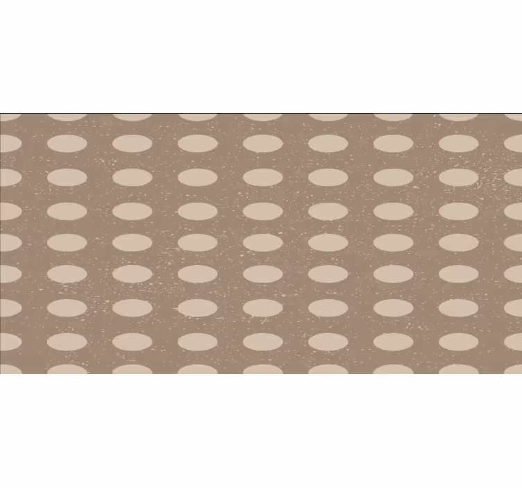 Toile fenêtre chambre motif de cercles bruns géométriques - TenStickers